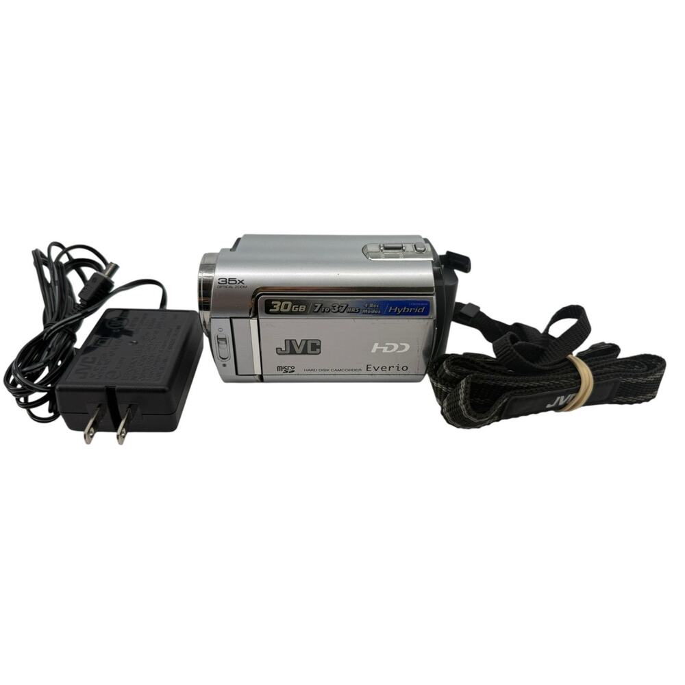 JVC Everio GZ-MG330HU Hybrid 30GB HDD Camcorder Charger Battery Tested See Video